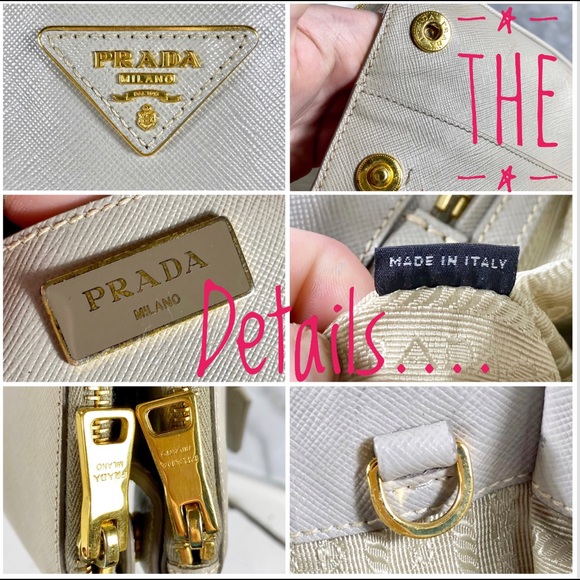 Prada Saffiano Galleria Double Zip Shoulder Bag - Picture 12 of 14